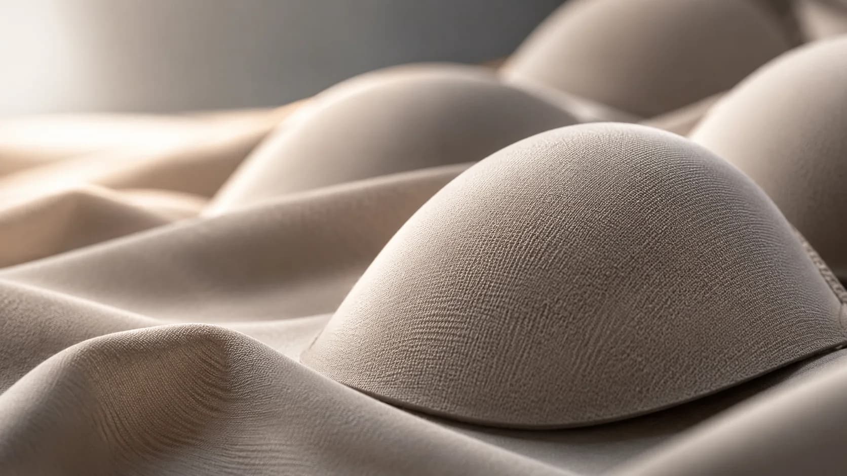 Close-up of a Politex bra cup showing texture and shape